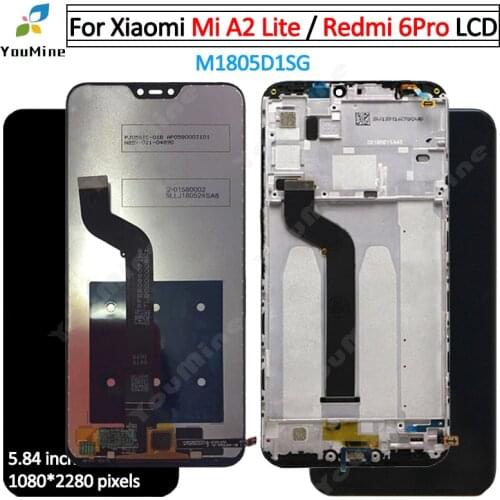 For Xiaomi Mi A2 Lite LCD Display and Touch Screen With Frame Replacement Parts For Redmi 6 Pro LCD +Tools