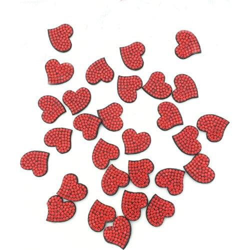 10pcs Cute Heart AB Rhinestone Applique Sew on Patch for Clothing Dess Diy Patches beaded applique sweater applique