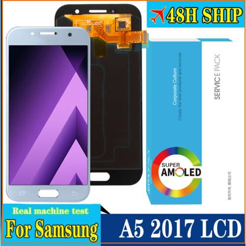 100% Original Amoled 5.2'' Display for Samsung Galaxy A5 2017 A520 SM-520F Full LCD Touch Screen Digitizer Assembly Repair Parts
