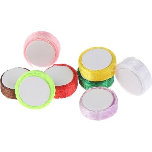 5pcs/set Newest 1/12 Mini Ribbon Coil Model Dollhouse Accessories Doll House Crafts Box Scene Dollhouse Miniature