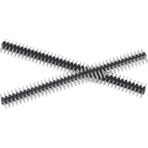 Free shipping 100PCS Gold Plated Pitch 2.0mm 2x40 Pin 80 Pin Double Row Male Pin Header Strip Straight Needle Connector