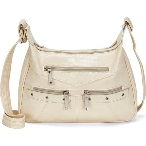 Brand Designer Women Handbags Pu Leather Shoulder Bag Stone Pattern Shoulder Bag Purse Quality Multi-pockets Messenger Totes