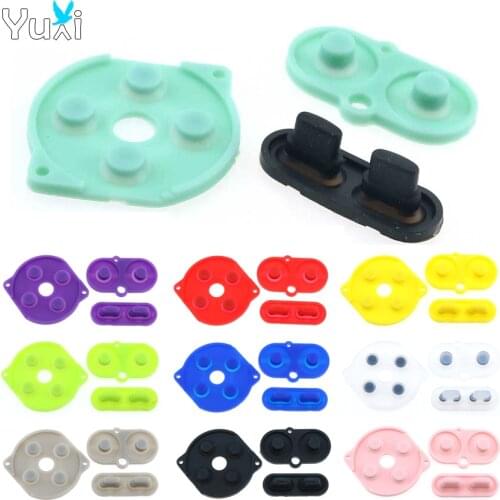 YuXi Colorful Conductive Rubber Button D-pad A B Keys For Game Boy Color GBC Console Start Select Silicone Pad