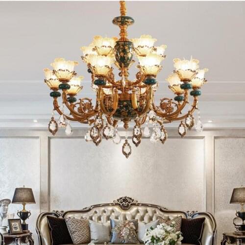 Home deco Ceramic Chandelier Crystal lighting Living Room Chandelier Lustre Luxury Dining Room Bedroom Ceiling Chandelier lampe