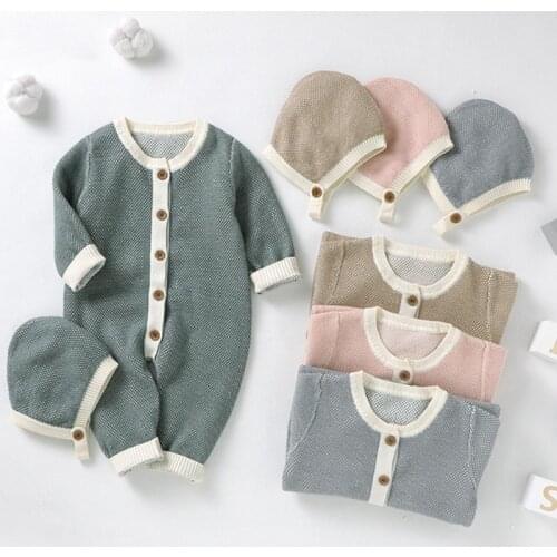 LZH Baby Clothes Store 2021 New Knitting Toddler Kids One-Piece Clothing For Childrens Romper Infant Baby Jumpsuits 0-18 Months