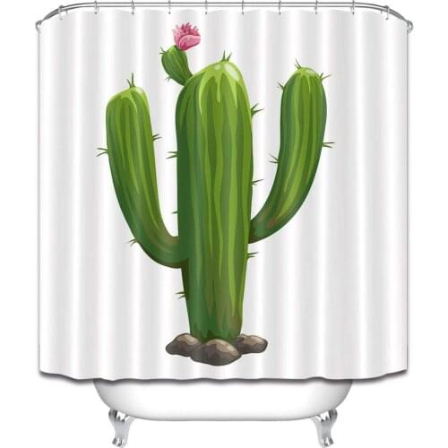 Fleur de Cactus du désert à la Mexicaine Rideau de Douche antibactérien HD Facile à Nettoyer