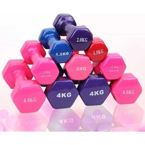 Plastic Gym Dumbbell for Women Body Building Weight Dumbbells Gym Equipment Gym Weight for Fitness Exercise dumbbells 3KG*2pcs