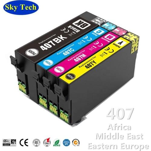 Sky for epson 407 407XL T407 T407XL , Color Compatible Ink Cartridge for Epson WorkForce WF-4745 Printer