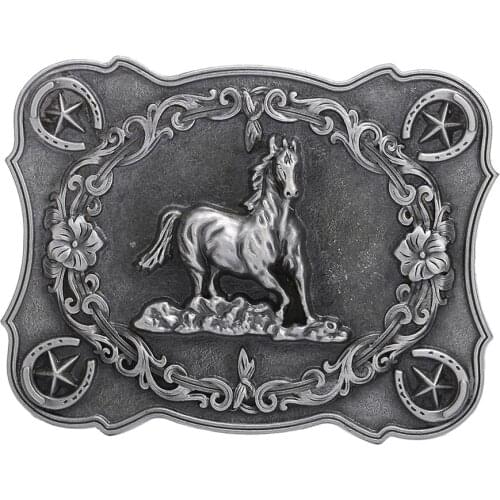 Zinc Alloy Western Cowboy Belt Buckle Running Horse Replacement Buckle For Men