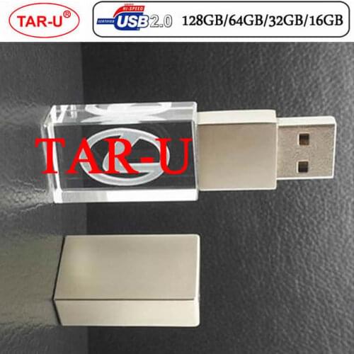 Creative brand Car logo 64GB 32GB 16GB Crystal USB flash drive high speed capacity flash pen drive car logo USB stick