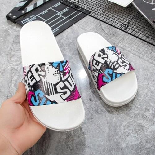 Summer Slippers Womens Fashion Soft Bottom Home Indoor Men And Women Outdoor Beach Slippers