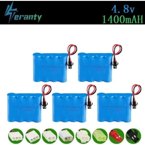 M Model ) 4.8v 1400mah NICD Battery For Rc toys Cars Tanks Robots Boats Guns 4.8v Rechargeable Battery AA Battery Pack 1-10Pcs