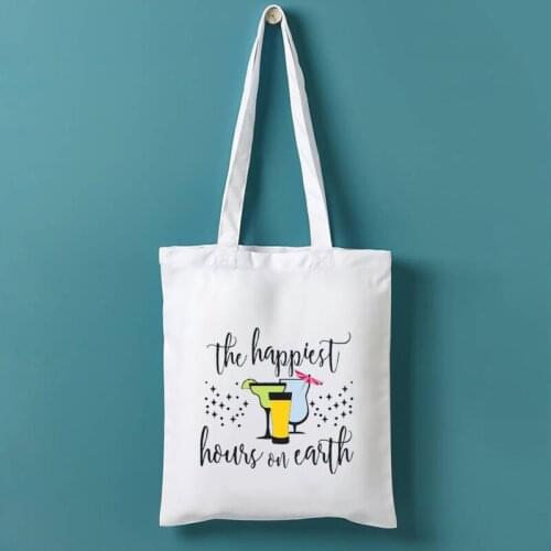 Reusable Sunshine and Whiskey Shopping Bags Fashion Drinking Canvas Tote Bag Alcohol Custom Bag Mama Friendly Products