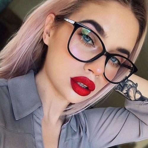 Fashion trending oversized cat eye glasses Transparent korean eyeglasses Sexy Celebs Famous prescription Optical Glasses Frames