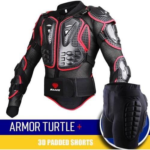 SULAITE Motorcycle Armor Jacket Moto Racing Gear Elastic Armor Motocross Riding Off Road Bike Body Protection Racing Clothing