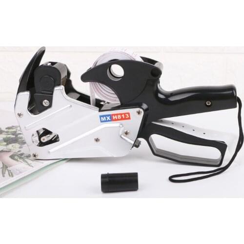 MX-H813 A-line 8 Digits Price Tag Labeler Labeller Label Paper For Retail Store Pricing Tag Display Tool + Ink Roller B36C
