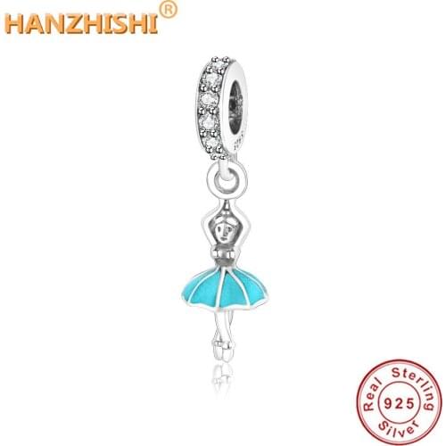 2021 New 925 Sterling Silver Dancing Girl Dangle Charms Beads Fit Original Pandora Charm Bracelet DIY Jewelry Making Berloque