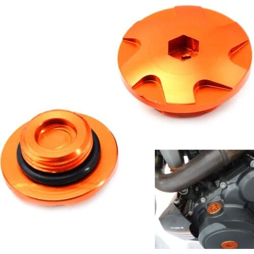 For 390 2013-2018 RC 390 2014-2018 250 200 2017-2018 Orange Aluminum Engine Cover Camshaft Plug