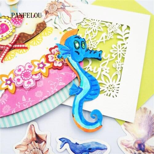 PANFELOU hippocampus Scrapbooking DIY Halloween Embossing mould card paper die stencils punch Metal cuts dies cutting Easter