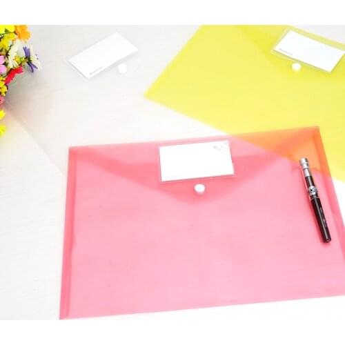 Desk Organizer 12pcs Transparent Plastic Folder Documents Bag A4 File Cover School Office Filing Products School Supplies