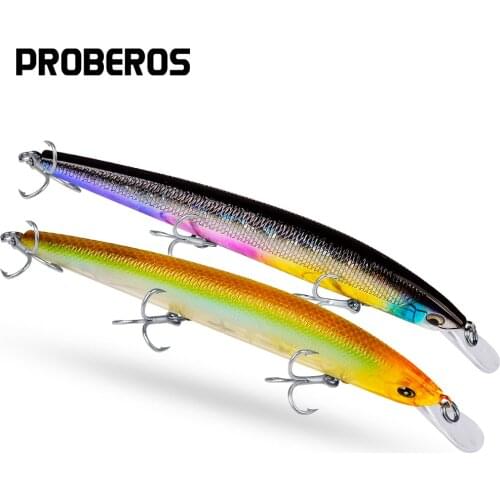 PROBEROS Minnow Baits Fishing Lures 9.5g&18g-0.34oz&0.64oz 10 Colors Fishing Bait 6# Hooks Fishing Tackle