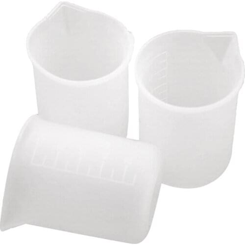 10 Pieces of 100Ml Transparent Silicone Manual DIY Process Mixing Measuring Cup Resin Glue Tool Jewelry Making