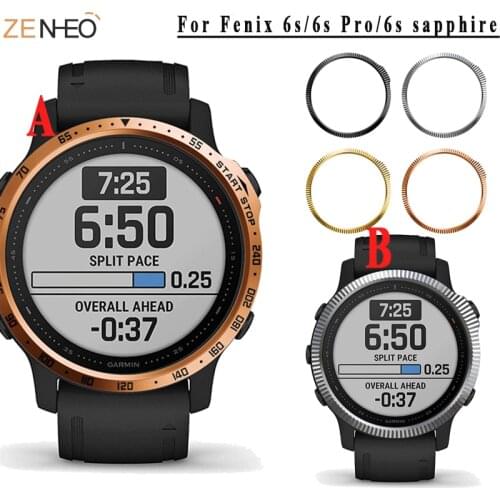 Alloy Bezel Ring Styling Frame Case for Garmin Fenix 6S/ 6S Pro /6S sapphire Smart Watch Cover Anti-scratch Protection Ring