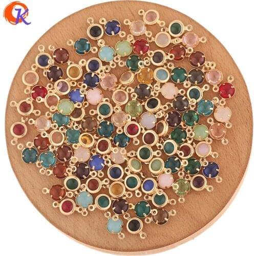 Cordial Design 200Pcs 7*13MM Jewelry Accessories/DIY Making/Crystal Earrings Connectors/Hand Made/Jewelry Findings Components