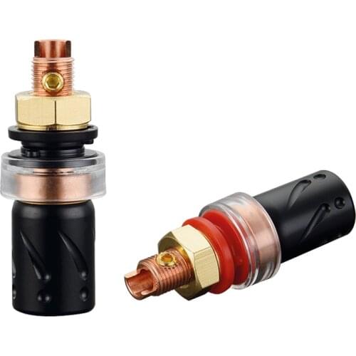 Viborg Hi-end 4Pcs BP603 Pure Copper Audio Binding Post Speaker Terminal for Hifi Amplifier