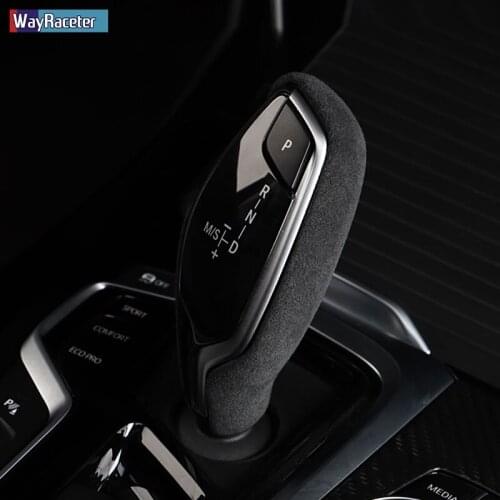 Ultrasuede Suede Wrapping Gear Shift Knob ABS Trim Cover Decoration For BMW G30 G31 G32 G11 G12 X3 G01 X4 G02 Accessories