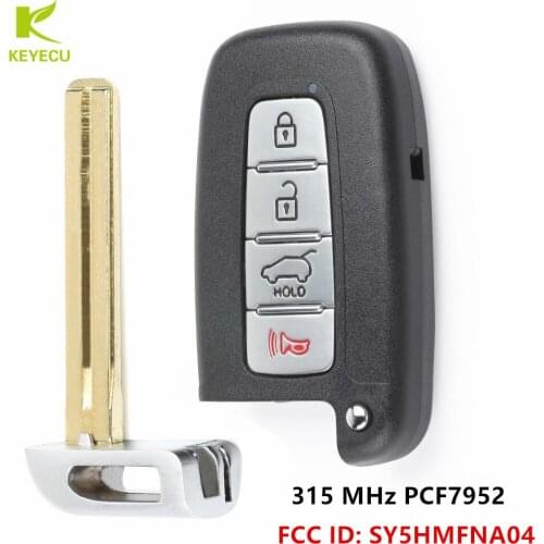 KEYECU Replacement Smart Remote Key Fob 4 Button 315MHz PCF7952 for Kia Borrego,Sorento,Soul,Sportage FCC ID: SY5HMFNA04