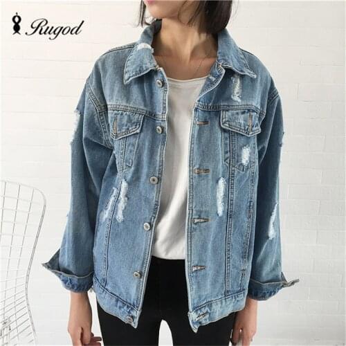 2019 Jeans Jacket Women Denim Coat casual style loose fit Women Basic Coat Denim Jacket Women Winter Denim Jacket For Women