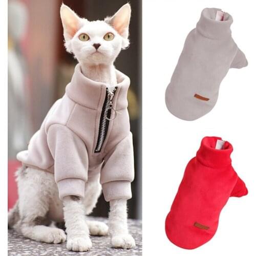 Autumn Winer Dog Clothes Warm Velvet Pet Hoodies with Zipper for Small Medium Dogs Cats Pet Puppy Chihuahau Apparel Dog Costume