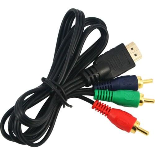 1M HDMI-compatible to 3 RCA Cable Cable 3-RCA Video Audio HDMI-compatible AV Component Connection Cable Convert for HDTV