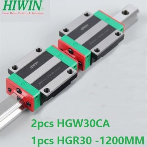 1pcs 100% original Hiwin linear guide HGR30 -L 1200mm + 2pcs HGW30CA HGW30CC flange block for cnc router