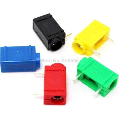 10pcs/lot 5 colour PCB installed 4mm banana socket for Instrument multimeter power supply
