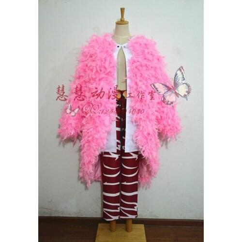 ONE PIECE Joker Donquixote Doflamingo Cosplay Costume Anime Custom Made Uniform
