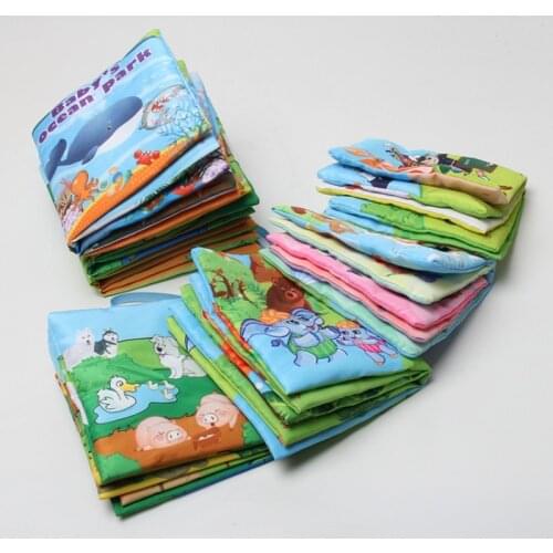 Baby Rattles Mobiles Toy Soft Animal Cloth Book Newborn Toy Early Learning Educate Baby Toys