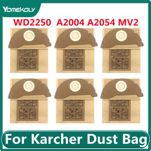 For Karcher WD2250 A2004 A2054 MV2 Vacuum Cleaner Dust Filter Paper Bag Dust Bags Replacement Accessories Parts