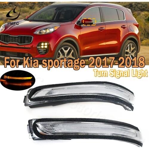 PMFC Rearview Mirror Turn Signal Lamp Light LED Turn Indicating Left Right For Kia Sportage 2017 2018 87614D9000L 87624D9000R