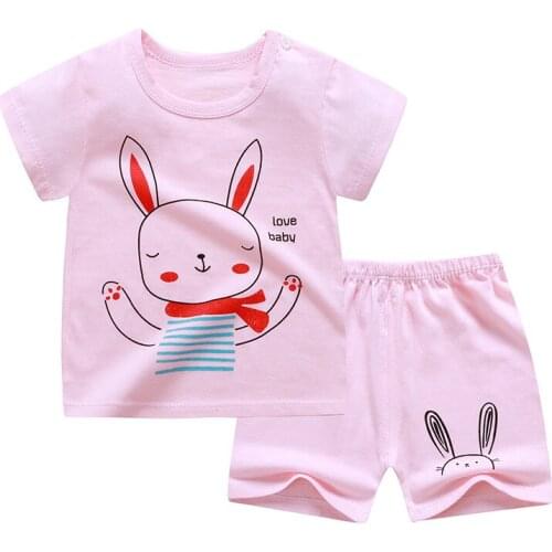 T-Shirt+Short Pants Baby Boy Girls Cotton Kids Clothing Sets Clothes Outfits Bebes Suits 3-10 Years Old 2 PCS Set
