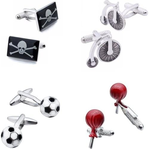 HAWSON 4 Pairs Interesting Cufflinks Set Fashion Funny Cufflinks for Men High Quality Cuff Button Best Gifts for Men