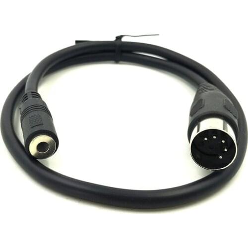 DIN to 3.5mm Cable 5 Pin DIN Plug Male to 3.5MM Female SmartPhone AUX Headphone Stereo Jack Adapter Input Cable 1.5m