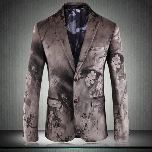 Classic Luxury Mens Blazer British Style Wedding Party Blazer Masculino Europe Single Breasted Slim Blazer And Jackets Men