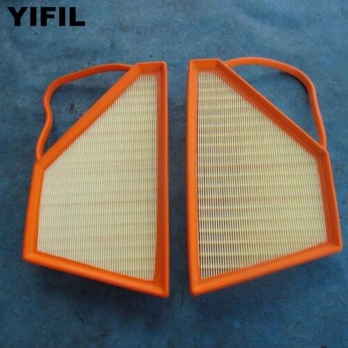 2PCS ENGINE AIR FILTER SET 3W0129620B 3W0129620C For BENTLEY GT & FLYING SPUR W12 2004-2017 For Volkswagen Phaeton RH Speeding
