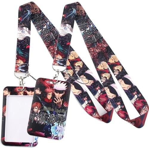 LT39 Jujutsu Kaisen Anime Lanyards for Key Neck Strap lanyard card ID Holder Gym Key Chain Key Holder DIY Hang Rope Key Rings