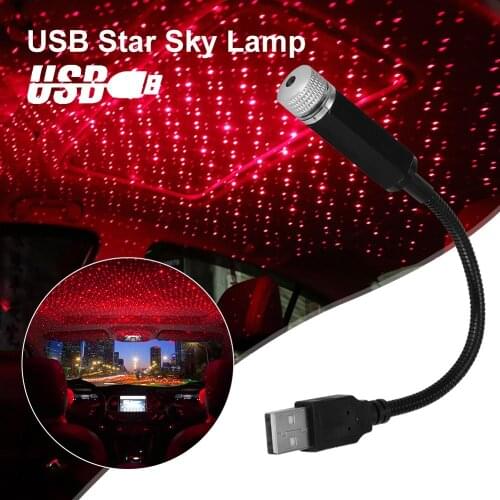 Mini LED Car Roof Star Night Lights Projector Light Interior Ambient Atmosphere Galaxy Lamp Decoration Light USB Plug