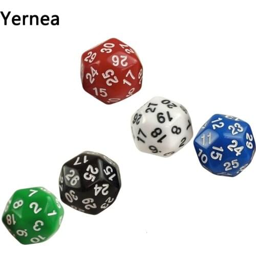 Multifaceted Dice Set D30 High-quality 10/20/50/100 Pcs Rounded Corners Polyhedron Digital Dice Games Dice Boardgame