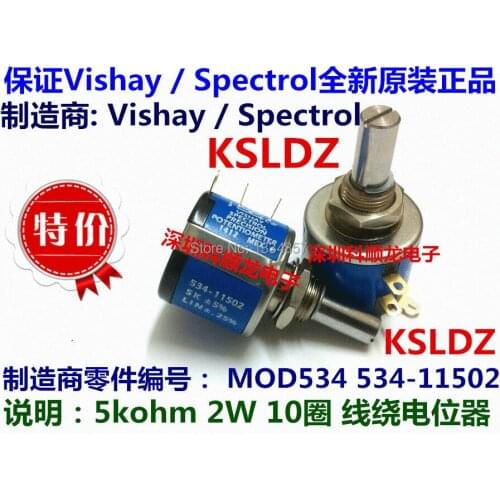 MOD534 534-1-1-502 534-11502 534B1502JC Precision Potentiometers RES 5KOHM, 5%, 2W original New