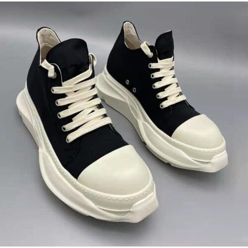 Black Shoes Men Summer Thick Sole Breathable Man Canvas Shoes 17#20/10d50